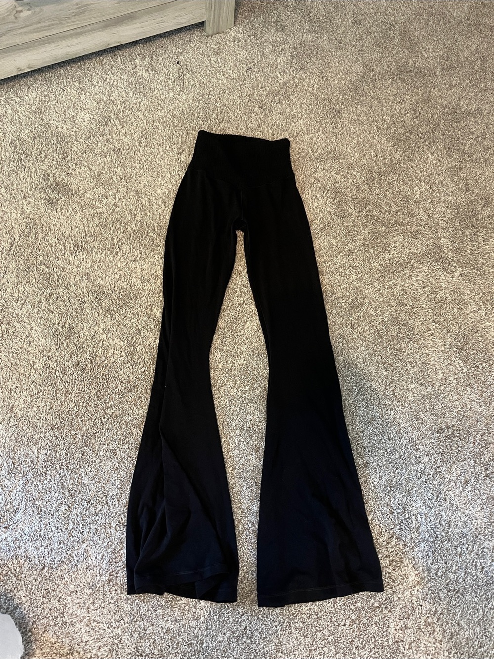 aerie Black High-Rise Flare Yoga Pants